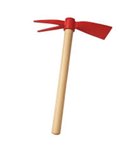 YBA ÇATAL EL ÇAPA SAPLI ÇELİK KIRMIZI (SAPLI)